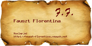 Fauszt Florentina névjegykártya